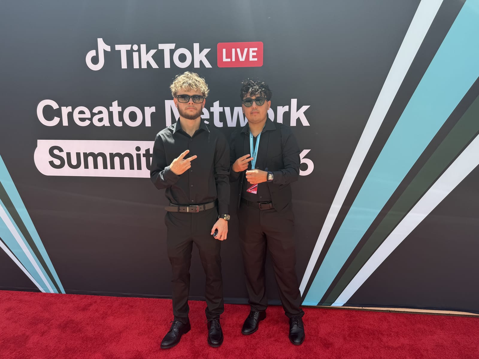 The Creator City founders on the red carpet at the TikTok LIVE Creator Network Summit